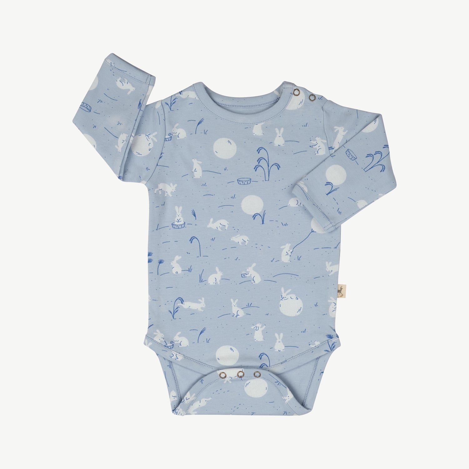 'moonlit usagi (hares)' celestial blue onesie – RED CARIBOU