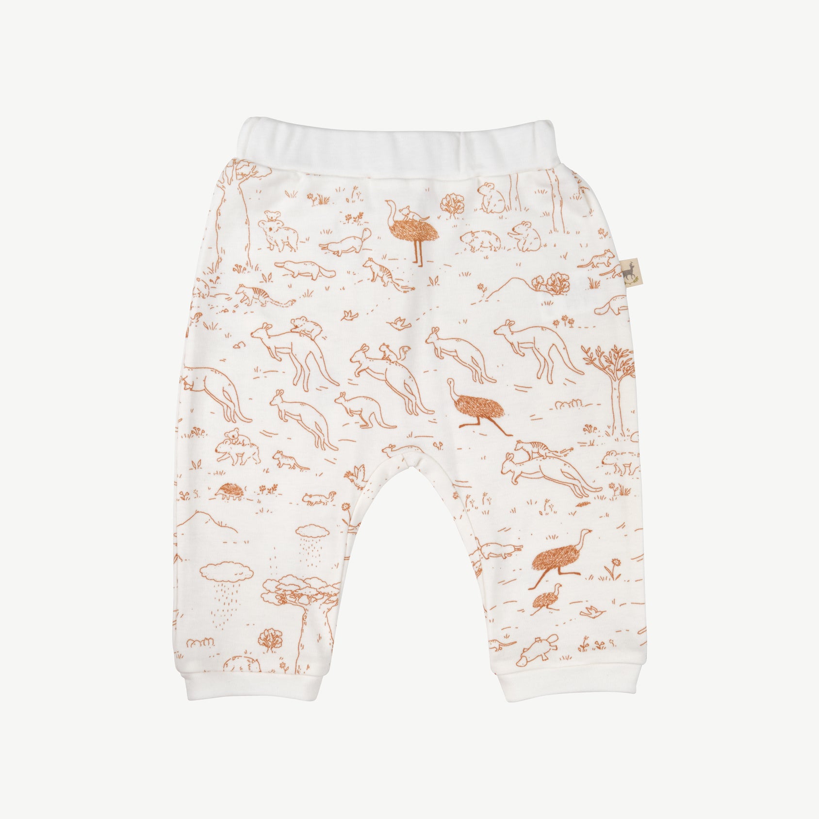 'footprints in the outback' ivory onesie + pants baby outfit